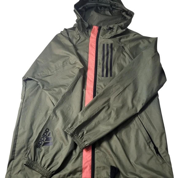 Adidas Green Mens Windbreaker Size M - Picture 1 of 8